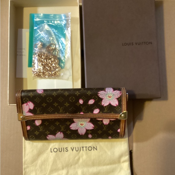 LOUIS VUITTON Porte Tresor Cherry Blossom Wallet DATE STAMPED TH0023 W/COA - Picture 3 of 9